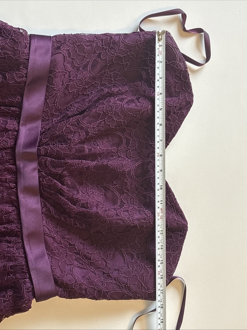 Mori Lee Madeline Formal Bridesmaid Party Dress Purple Eggplant Size 20/22 - Picture 11 of 14